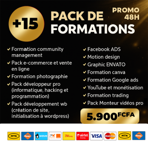 Pack Ultime de 15 Formations Professionnelles.
